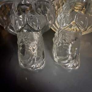 2 Vintage Deplomb 24% Lead Crystal Praying Angel Tea Light Votive Candle Holders